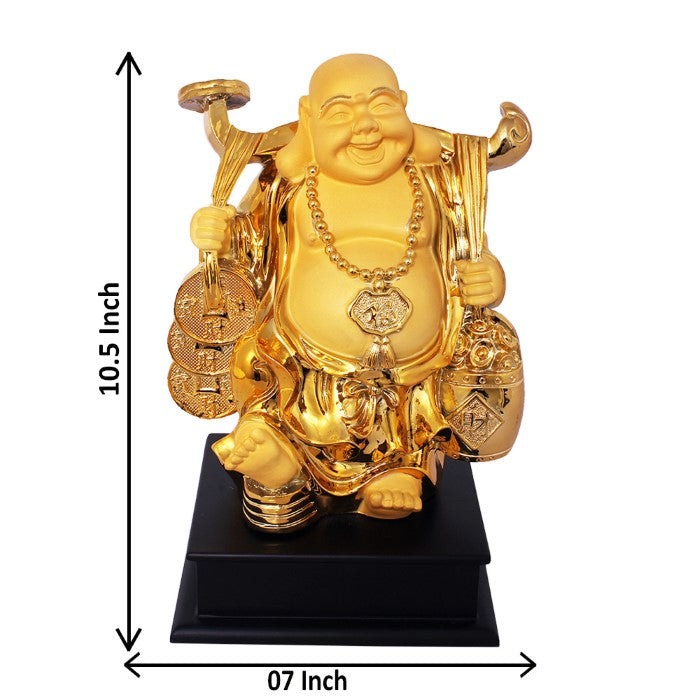 Gold Plated Happy Buddha Showpiece 27 cm-G50X0001Y000XPTO