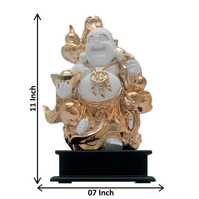 Gold Plated Laughing Buddha Showpiece 28 cm-G50X0002G000XPTO