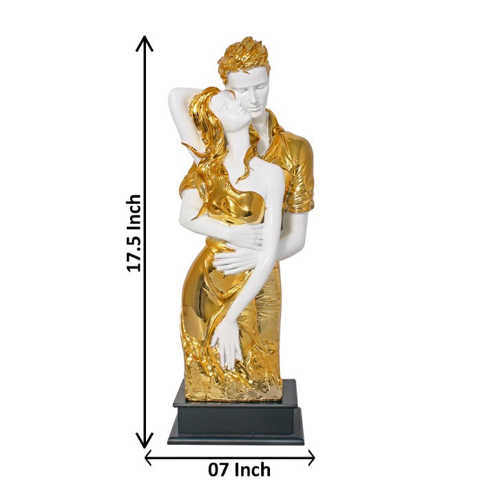 Gold Plated Couple Statue Showpiece Gift 42 cm-G50X0012G000XIAS