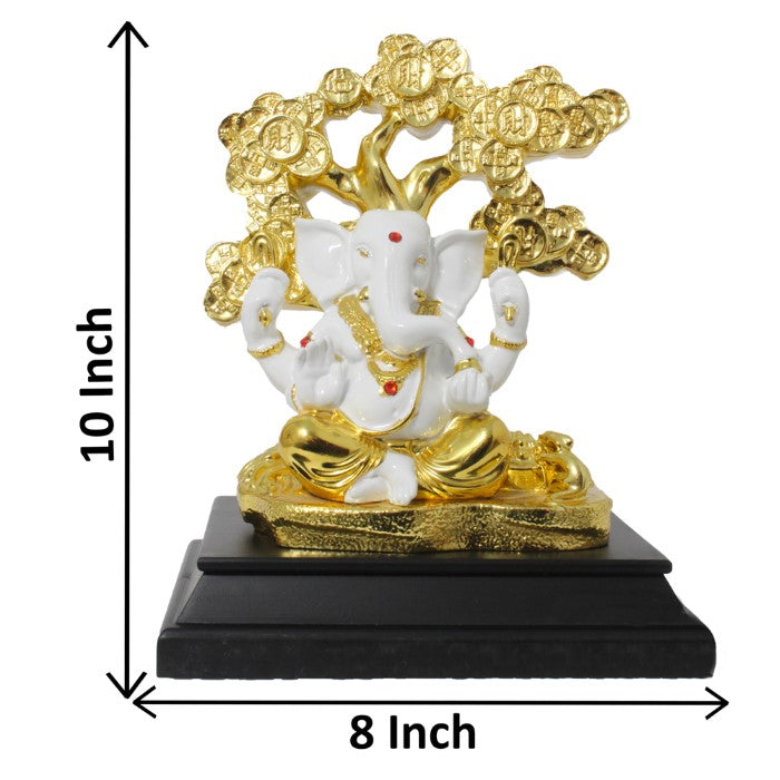 Gold Plated Handicraft Ganesha tree Statue 25 cm-G50X0026G000XNAS