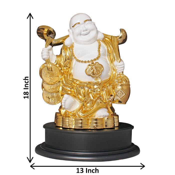 Gold Plated Laughing Buddha Showpiece 46 cm-G50X0027G000TOSS