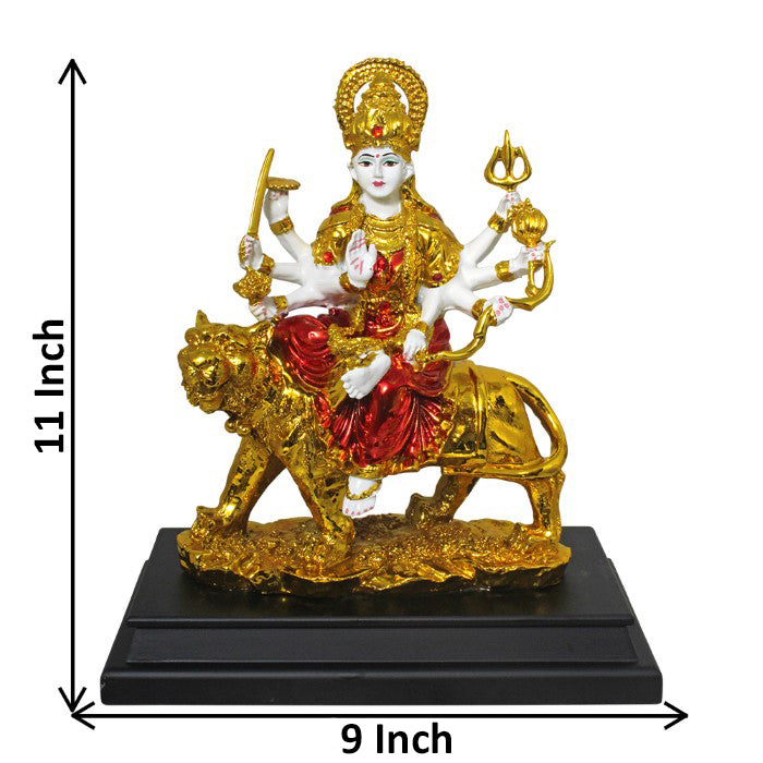 Gold Plated Ma Durga Religious Idol 27 cm-G50X0048W000XOAS