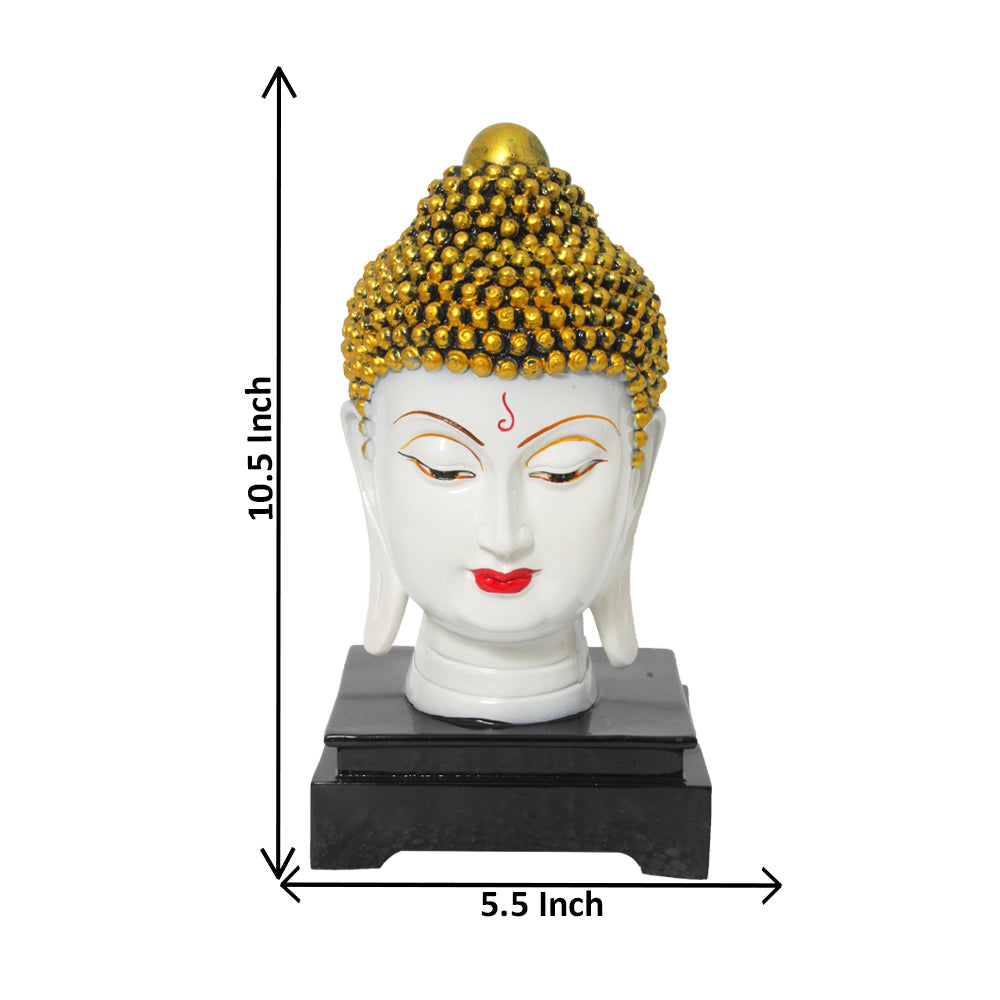 Buddha Head Sculpture Marble Look 26 cm-G57R1062WGCGX