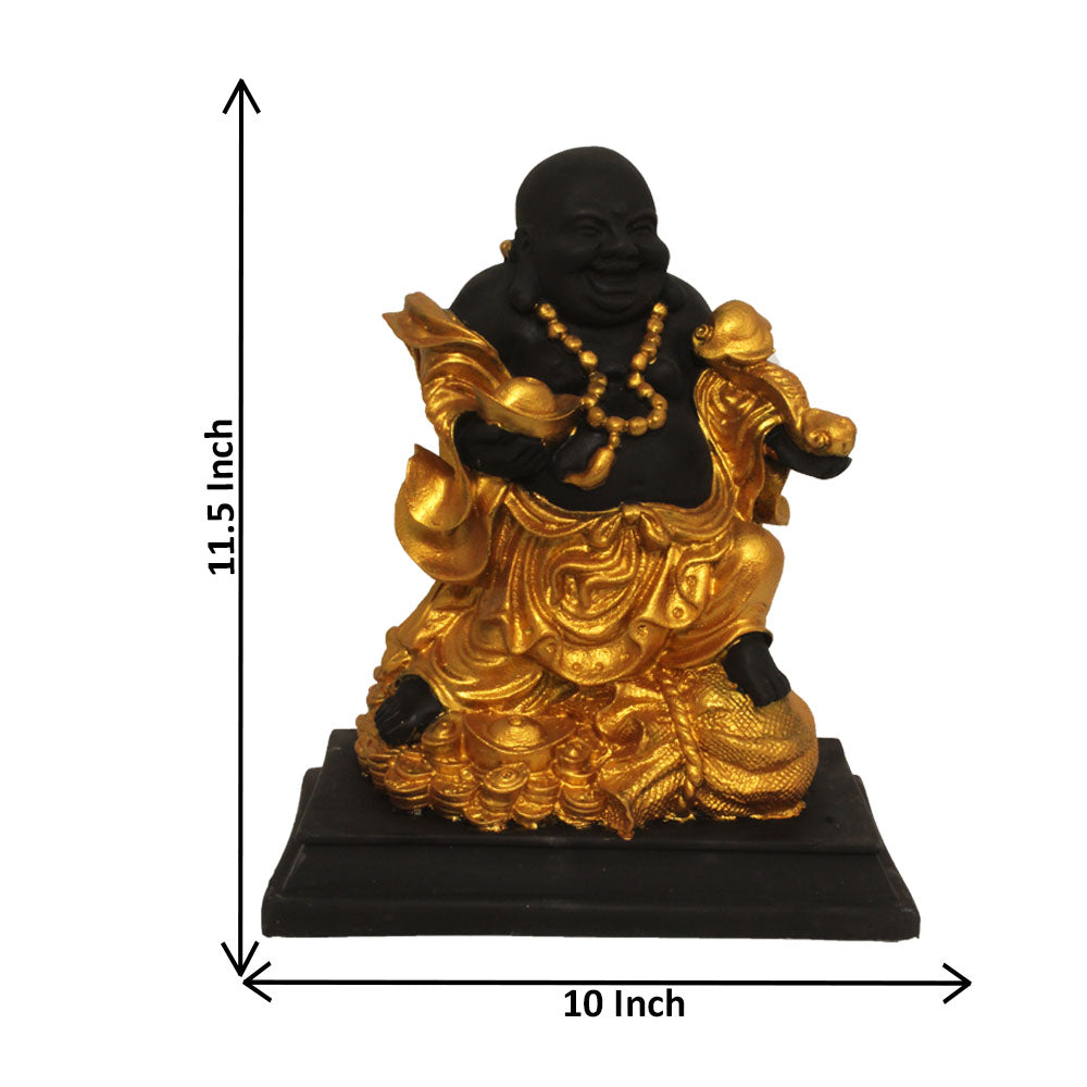 Laughing Buddha Statue Glitter Matt Finish 29 cm-G57R1070KGGMX