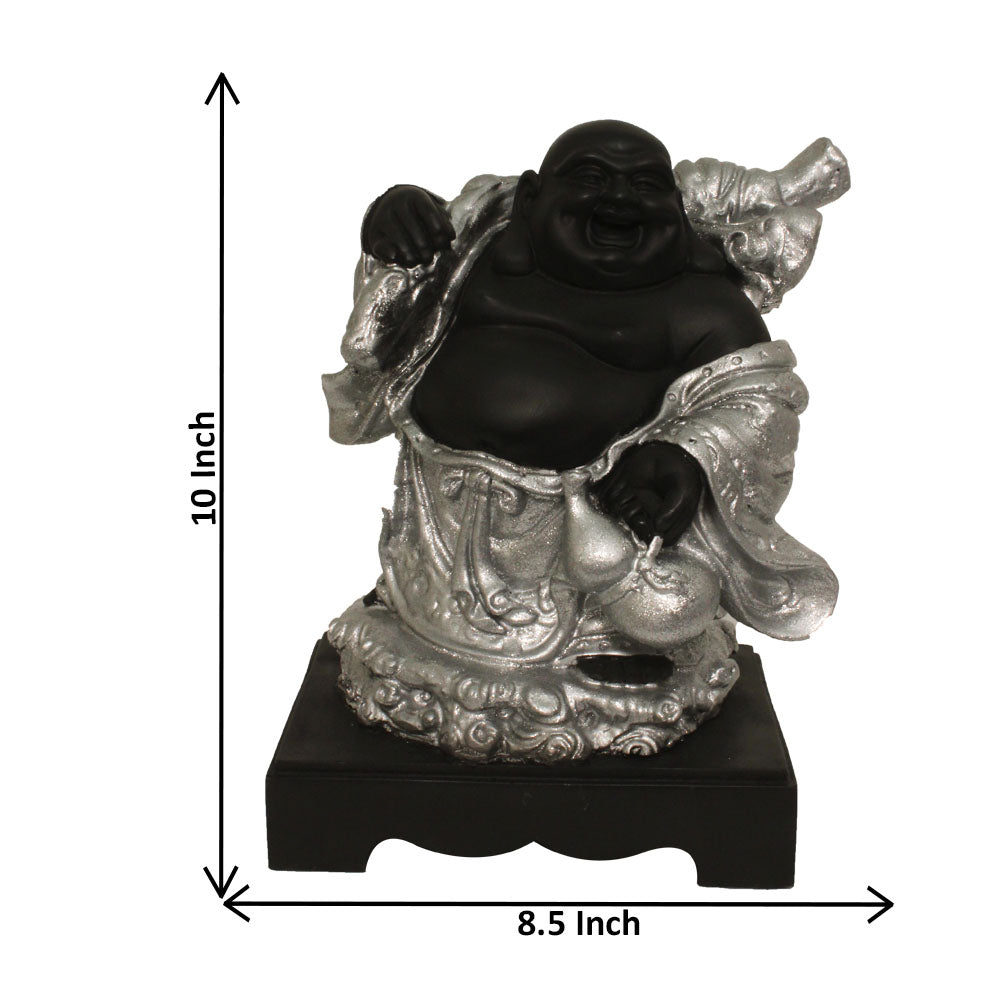 Laughing Buddha Idol Glitter Matt Finish 25 cm-G57R1071KSGMX