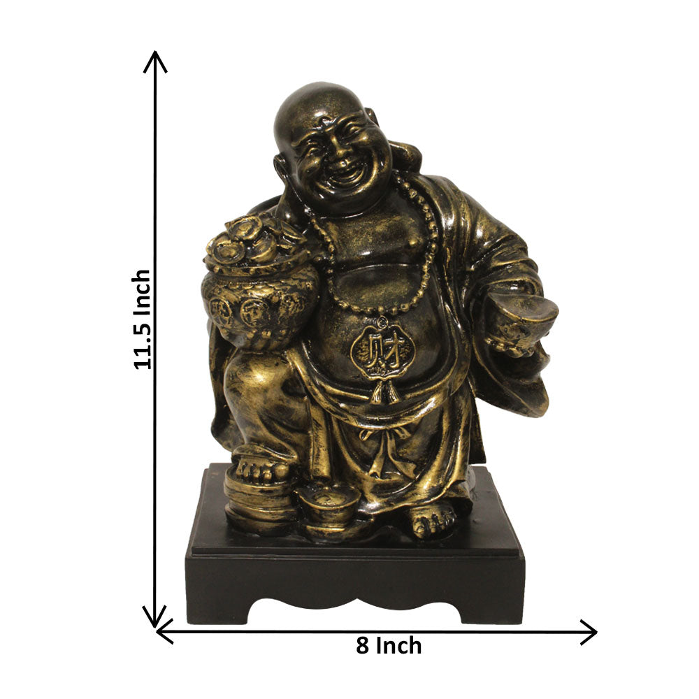 Laughing Buddha Gift Figurine Bronze Antique 29 cm-G57R1072BBAGX