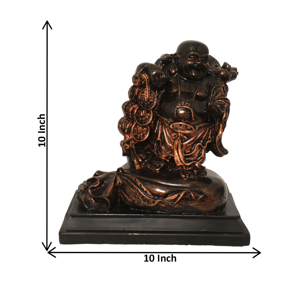 Laughing Buddha Vastu Showpiece Copper Antique 25 cm-G57R1073CCAGX