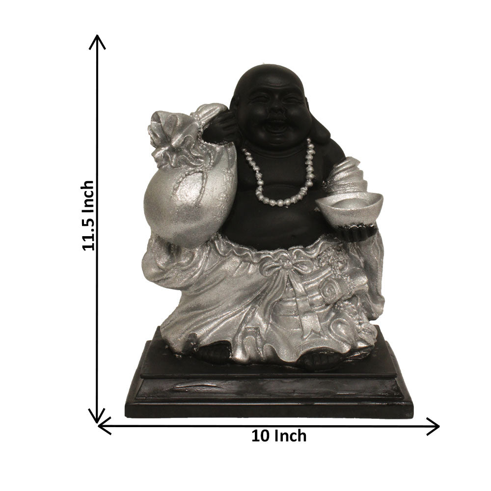 Potli Laughing Buddha Figurine Glitter Matt 29 cm-G57R1074KSGMX