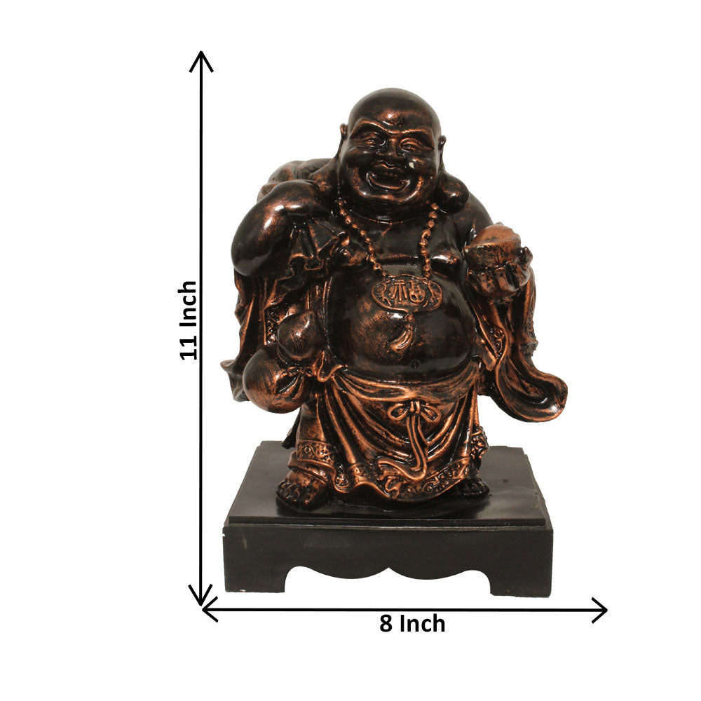 Laughing Buddha Home Decor Copper Antique Finish 28 cm-G57R1077CCAGX