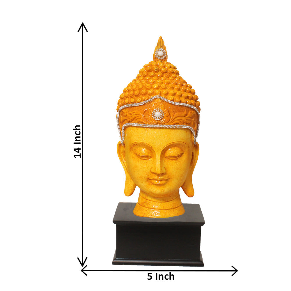 Buddha Head For Gifting Orange Silver Shaded 35 cm-G57W1067OSNMZ