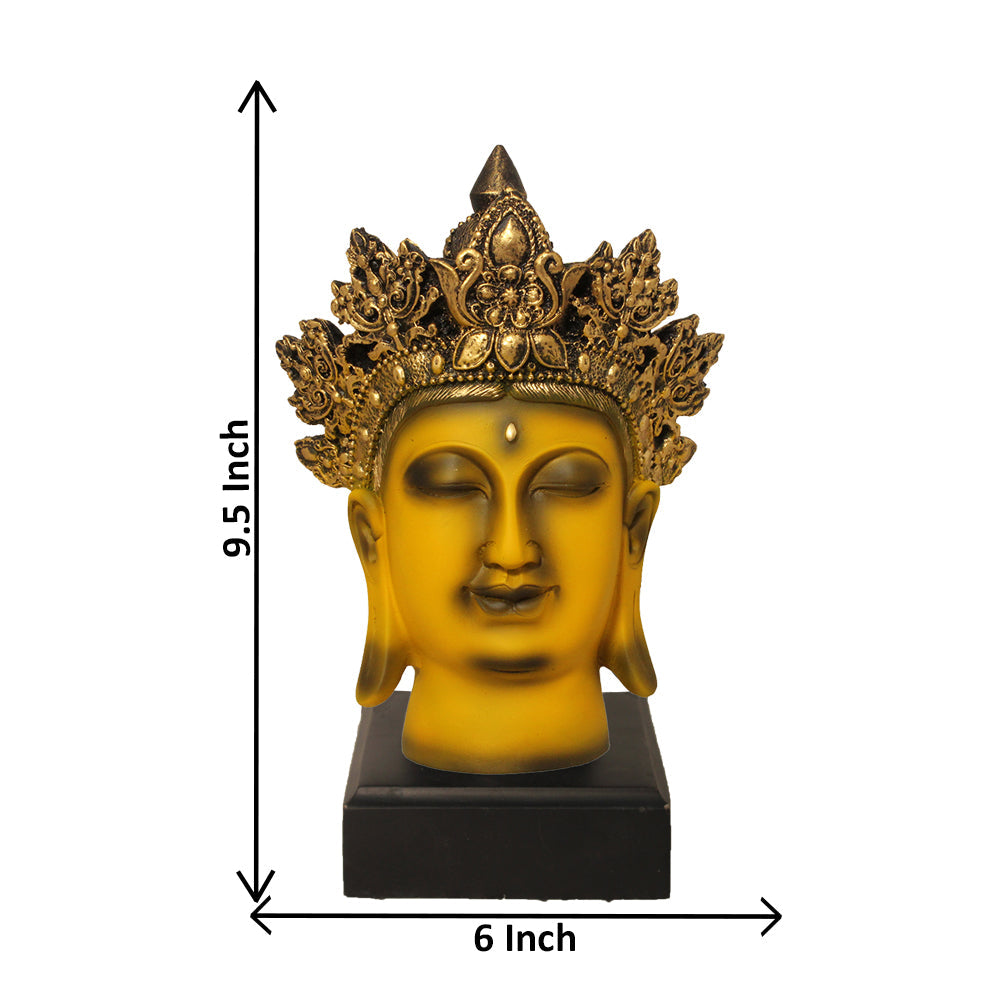 Crown Buddha Face Showpiece Yellow Gold 24 cm-G57W1069YGNMX