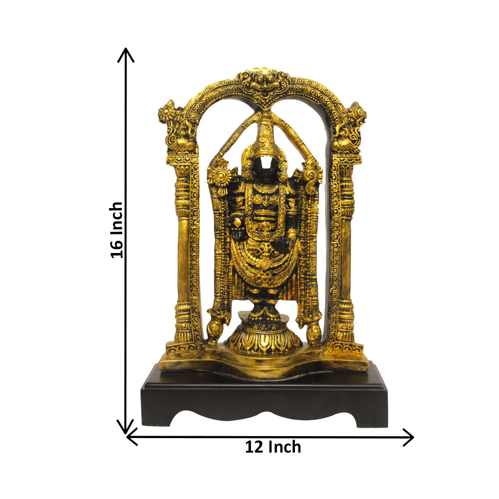 Lord Balaji Idol Black Golden 40 cm-G57W1124KGAGX