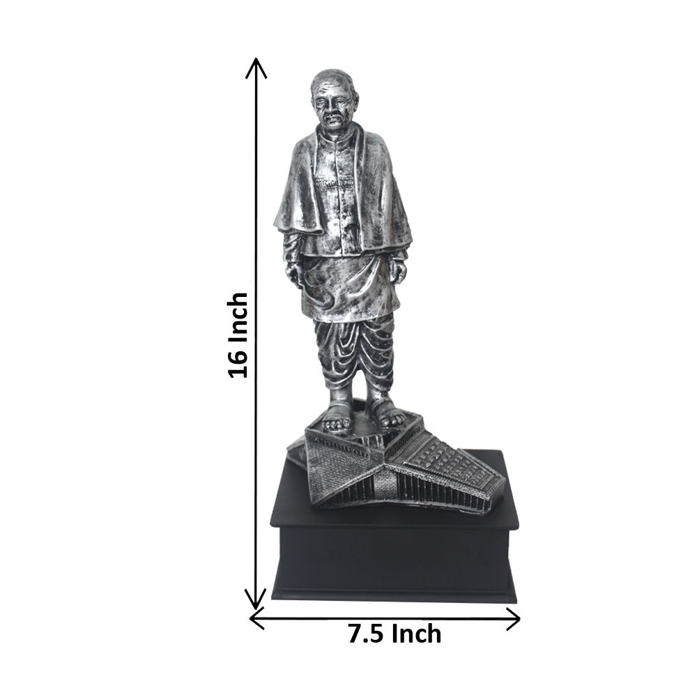 Sardaar Patel Statue Of Unity Showpiece Silver Antique 38 cm-G57W1171SSAGX