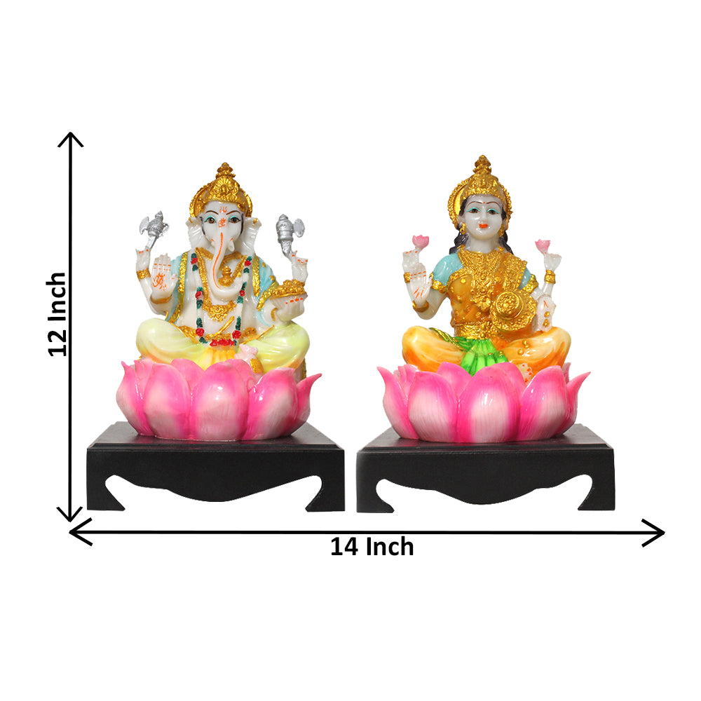 Kamal Laxmi Ganesh Statue Marble Look 30 cm G57W1343WMCG2