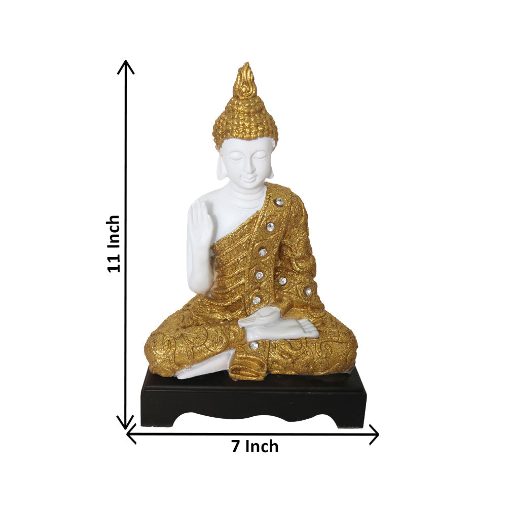 Lord Dhyan Buddha Idol Showpiece with base 28 cm G57W1420WGGGZ