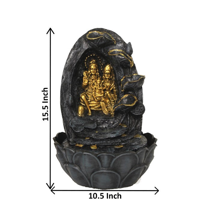 Lord Shiv Family Indoor Water Fountain 40 cm G57X0049FGAMX