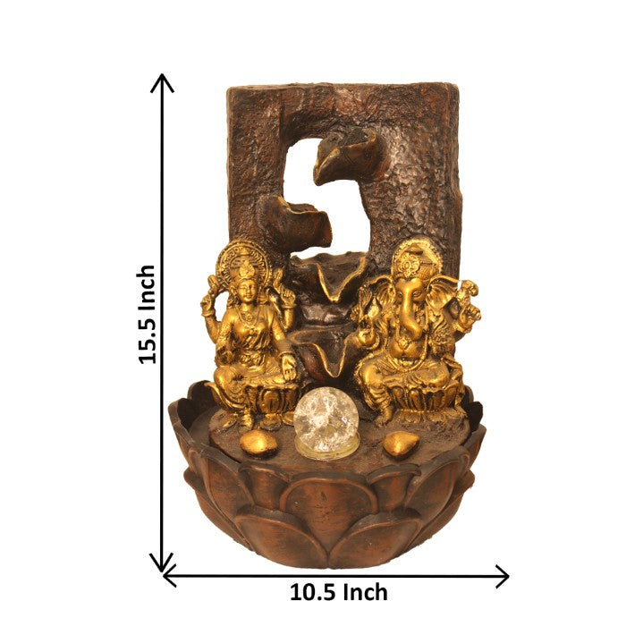 Laxmi Ganesha Tabletop Fountain 40 cm G57X0195AGAMX