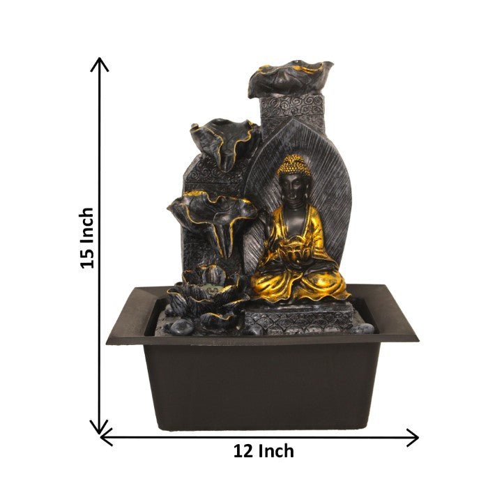 Diya Decorative Buddha Water Fountain Showpiece 39 cm G57X0203FGAMX