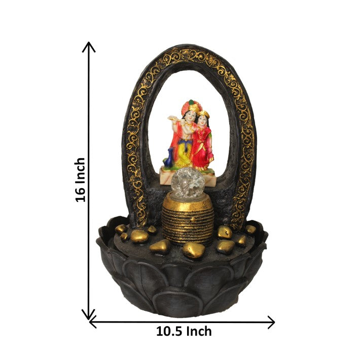 Radha Krishna Indoor Water Fountain Showpiece 41 cm G57X0209FGAMX-67X0041M