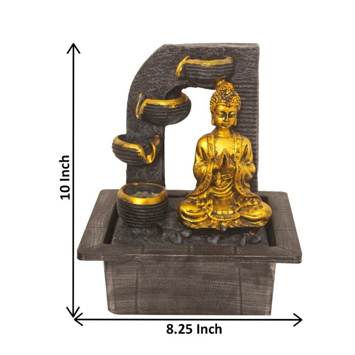 Decorative Diya Buddha Indoor Fountain Showpiece 26 cm G57X0459FGAMX