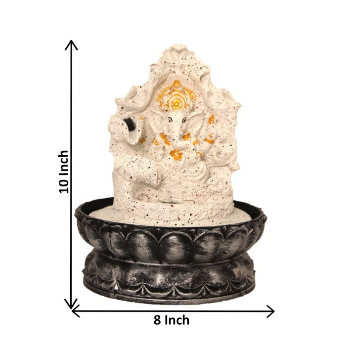 Lord Ganesha Tabletop Water Fountain Showpiece 26 cm G57X0484PGDMX