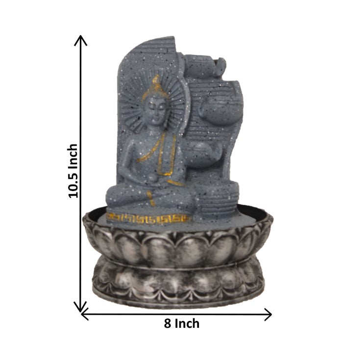 Tabletop Diya Buddha Indoor Water Fountain 27 cm G57X0488FGDMX