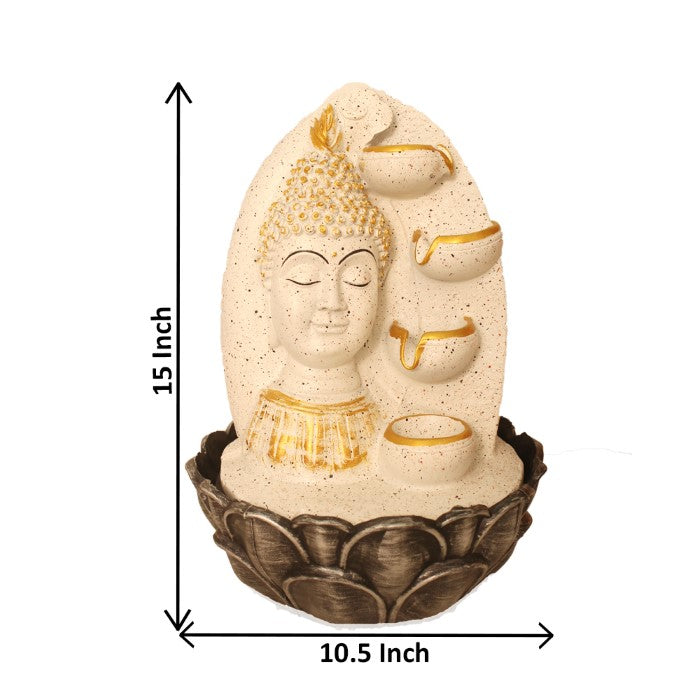 Lord Buddha Face Water Fountain 39 cm G57X0489WGDMX