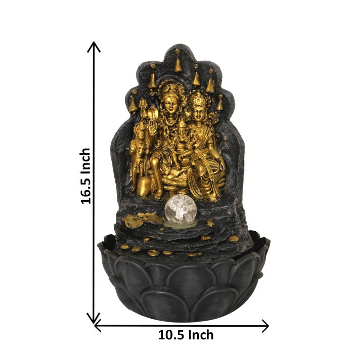 Lord Shiv Family Water Fountain Showpiece 42 cm G57X0507FGAMX