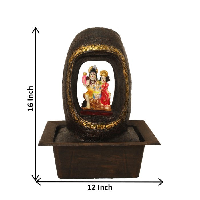 Shiv Parivar Water Fountain Showpiece 41 cm G57X0529AGAMX-67X0036M