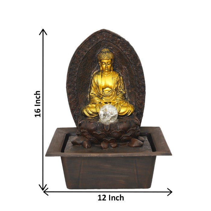 Lord Buddha Tabletop Water Fountain Showpiece 41 cm G57X0530AGAMX