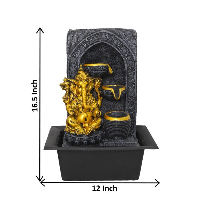 Ganesha Diya Tabletop Water Fountain 42 cm G57X0547FGAMX