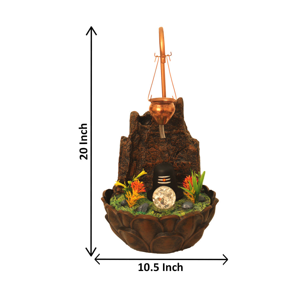 Pahad Shivling Tabletop Water Fountain 51 cm G57X0642AHAMX-645