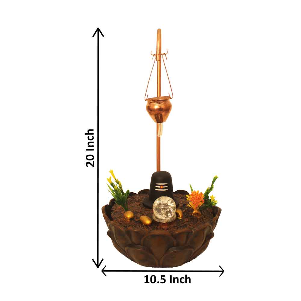 Shivling Water Fountain Showpiece 51 cm G57X0643AGAMX-645