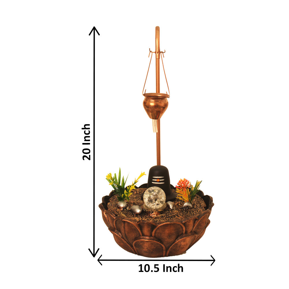 Shivling Tabletop Water Fountain 51 cm G57X0643MGAMX-645