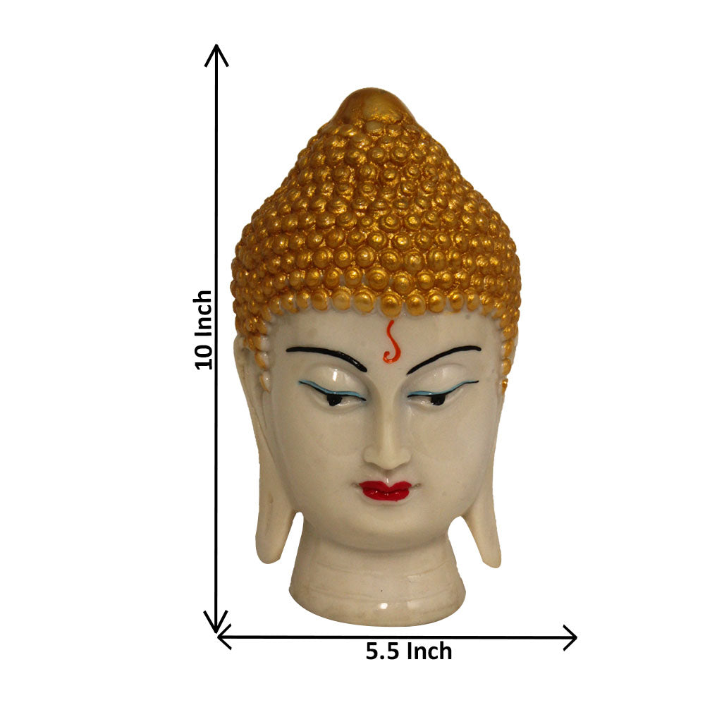 Buddha Head Murti Marble Look 25 cm-G57X1060WGCGX