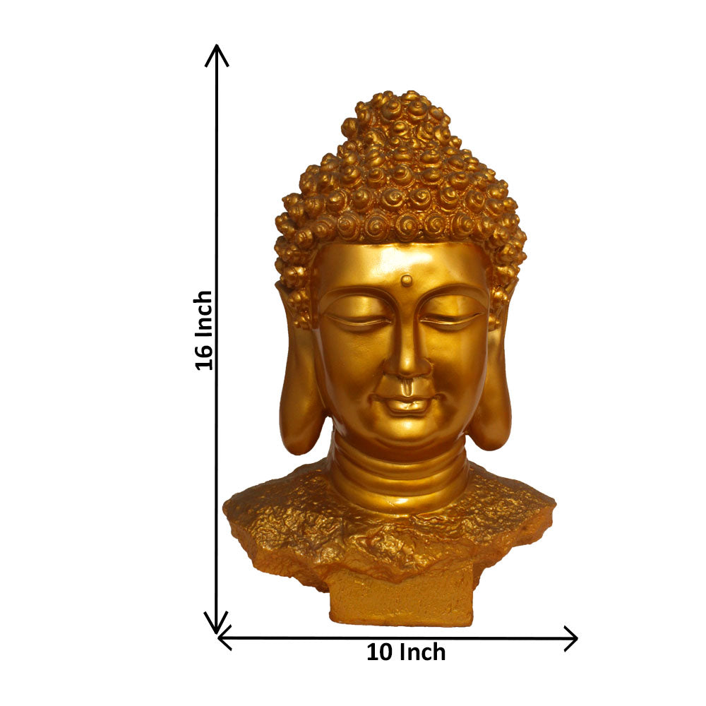 Buddha Bust Figurine Pearl Golden Look 40 cm-G57X1063GGSGX