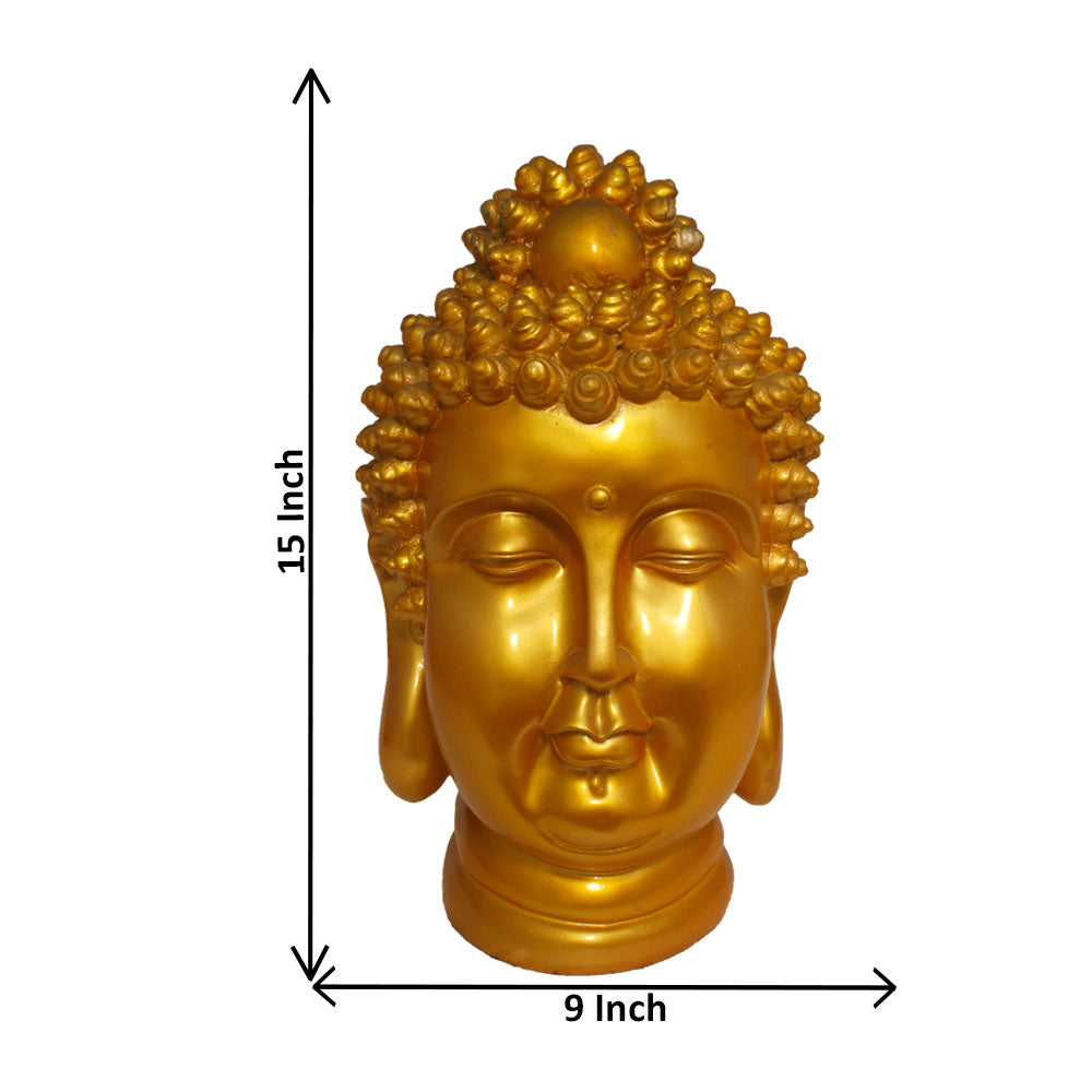 Buddha Head Idol Pearl Golden Look 38 cm-G57X1064GGSGX