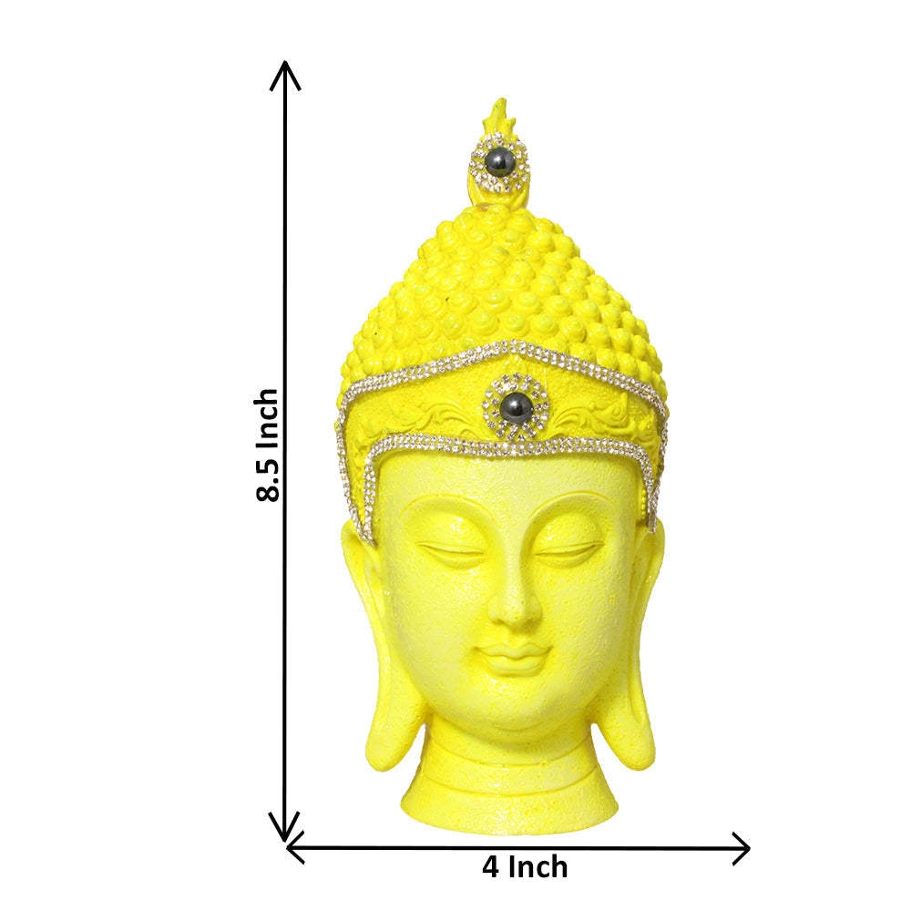 Lord Buddha Face Showpiece Lemon Silver 22 cm-G57X1066YYNMZ