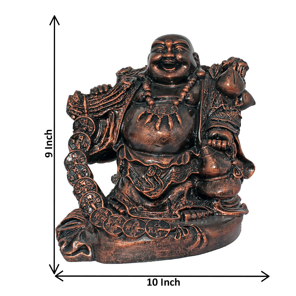 Laughing Buddha Vastu Showpiece Copper Antique 23 cm-G57X1079CCAGX