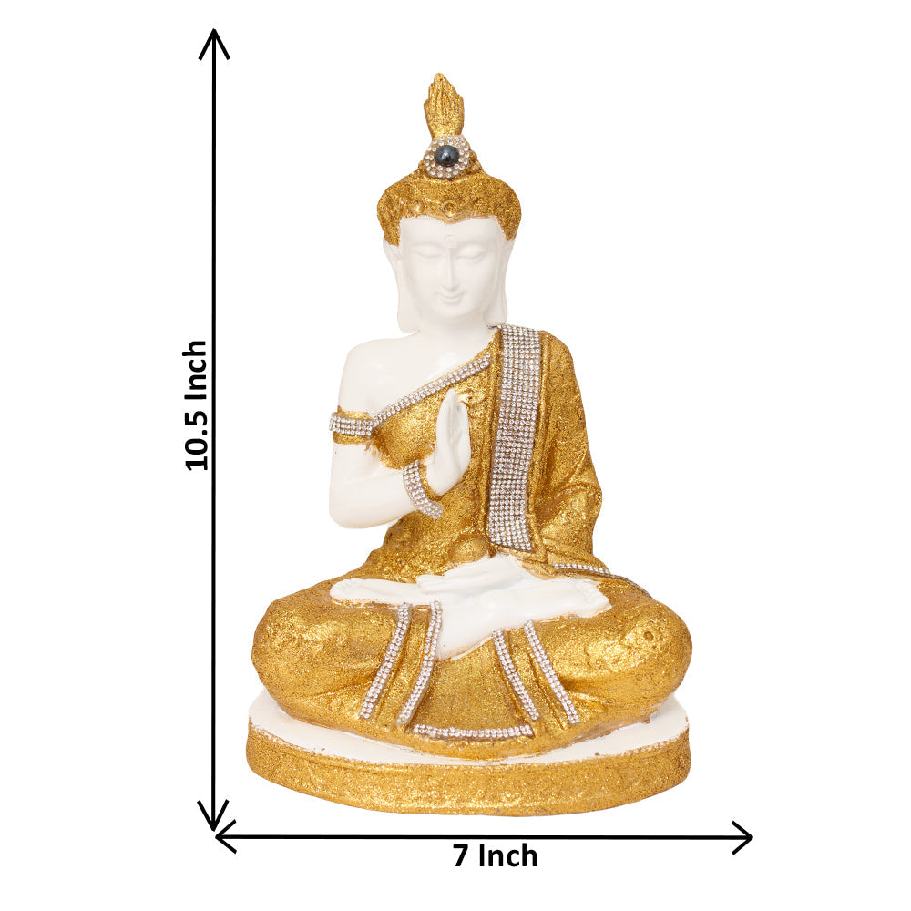 Ashirvaad Buddha Idol Glitter Shine Finish 26 cm-G57X1088WGGGZ