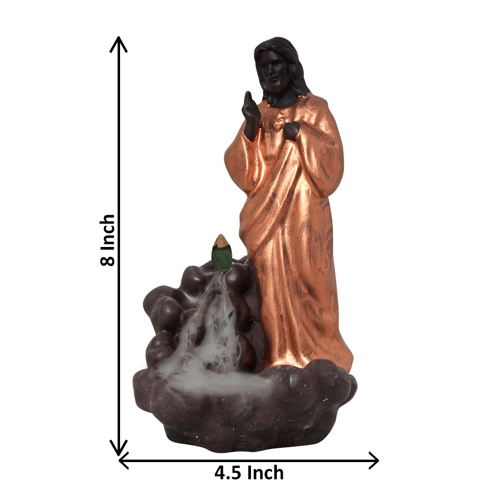 Lord Jesus Backflow Smoke Fountain Coffee Copper 20 cm-G57X1144ACNMX