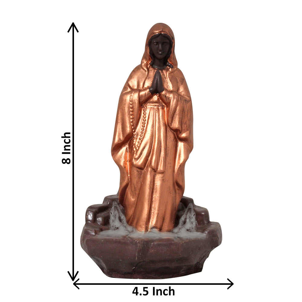 Mother Mary Backflow Smoke Fountain Coffee Copper 20 cm-G57X1145ACNMX