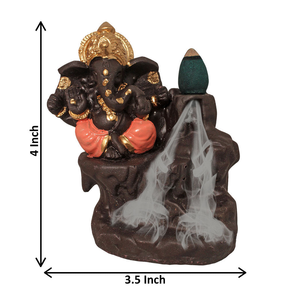 Lord Ganesha Backflow Smoke Fountain Coffee Pink 10 cm-G57X1146APNMX