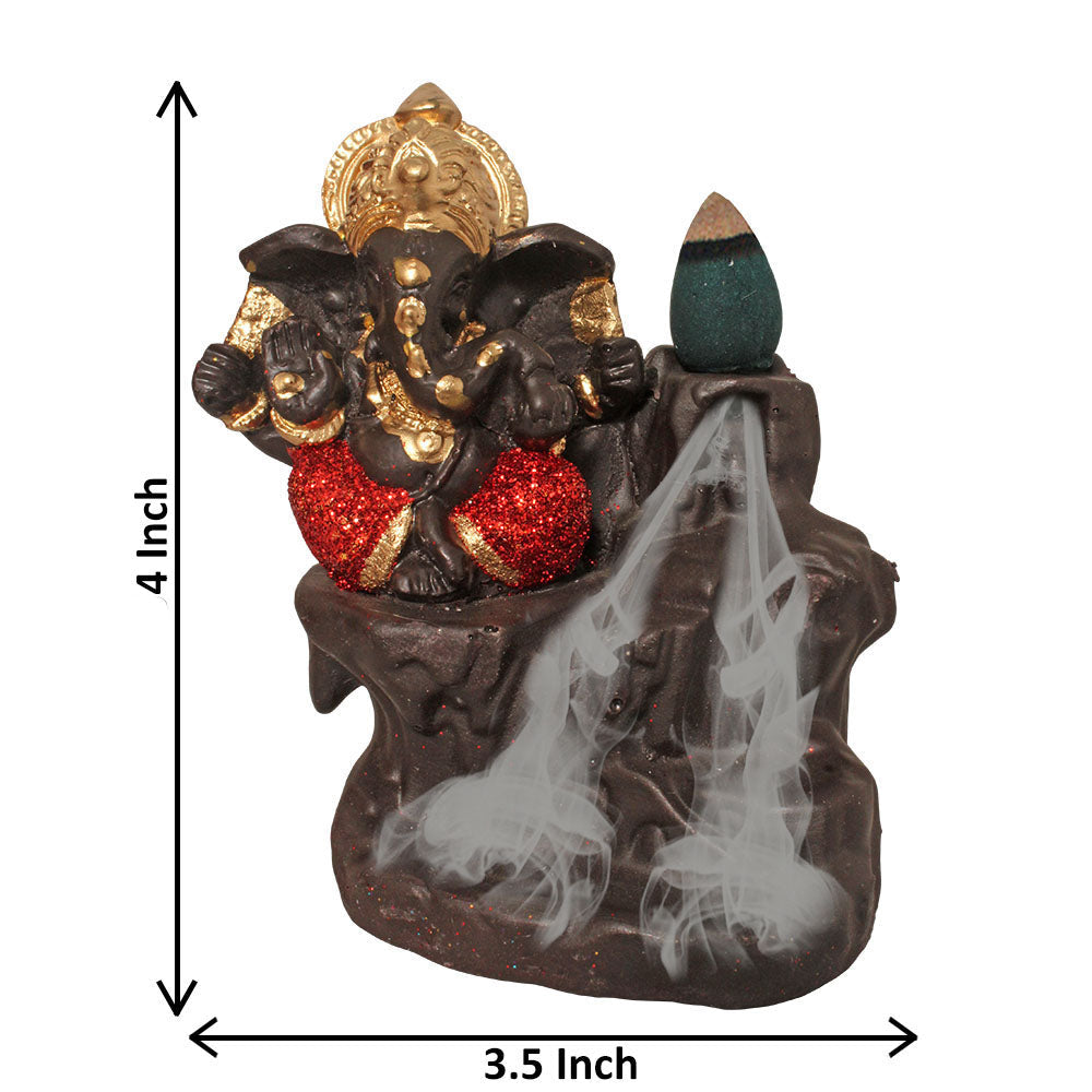 Lord Ganesha Backflow Smoke Fountain Coffee Red 10 cm-G57X1146ARNMX