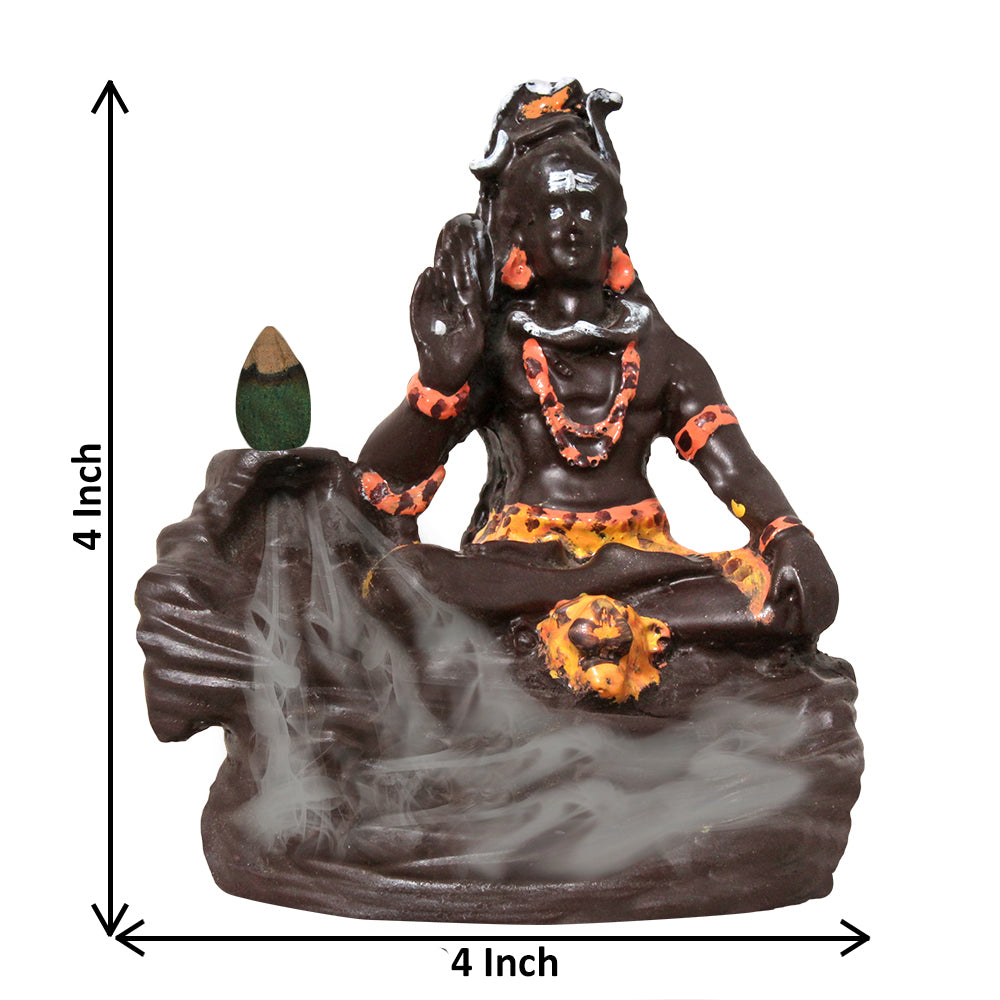 Lord Shiva Backflow Smoke Fountain Coffee Yellow 10 cm-G57X1148AYNMX