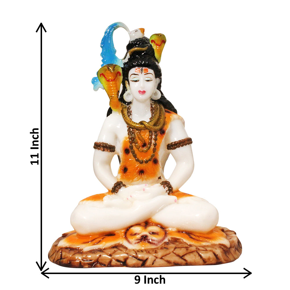 Lord Shiva Idol Polyresin Statue Marble Look 28 cm-G57X1169WACGX