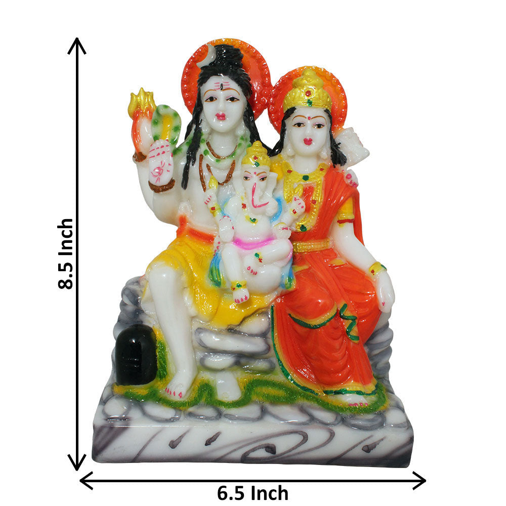 Lord Shiva Family Statue Marble Look 21 cm-G57X1185WRCGX