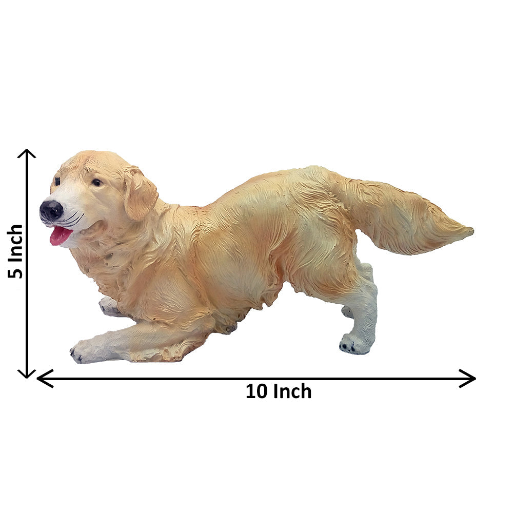 Leabra Dog Handicraft Statue Cream Shaded 13 cm-G57X1188IILMX