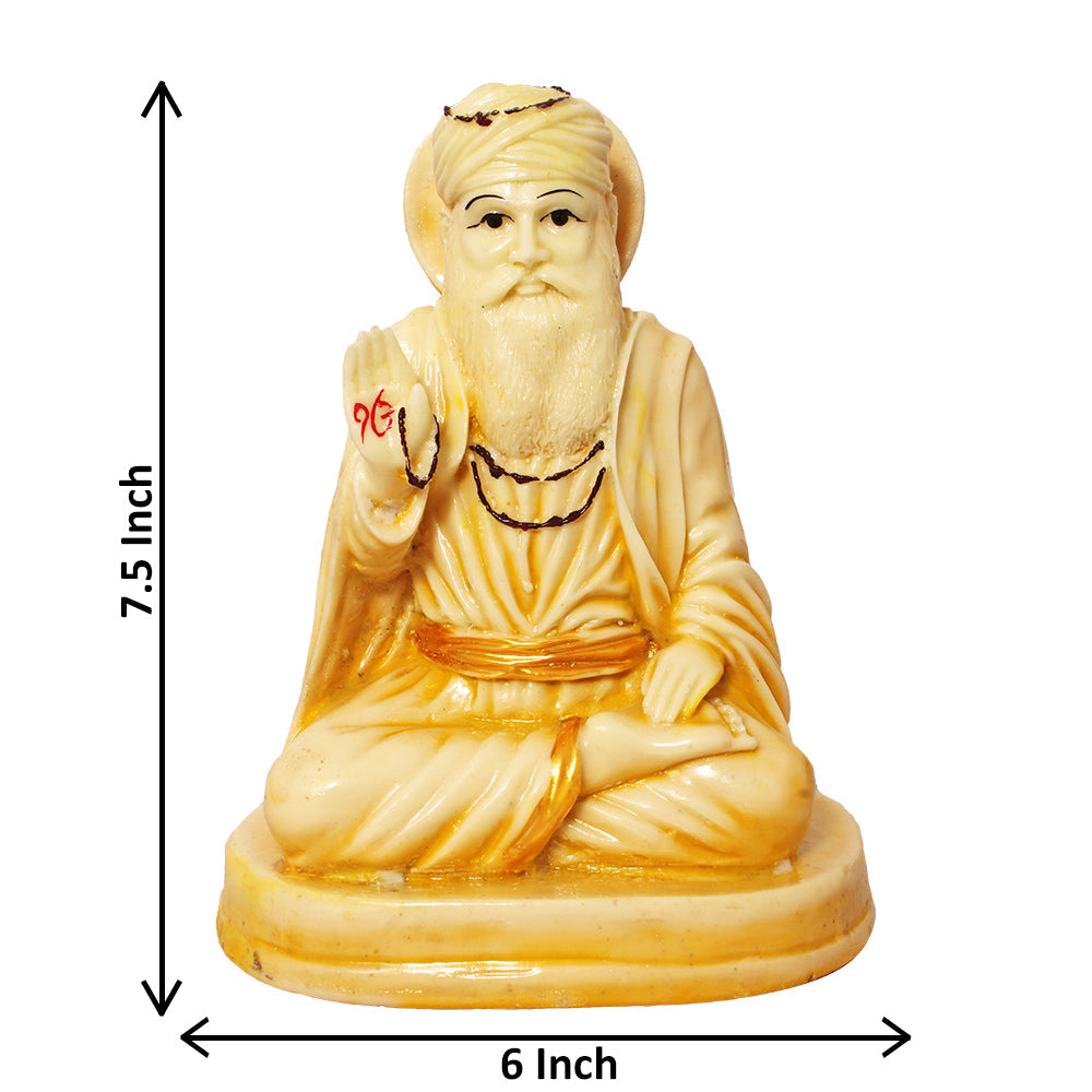 Sat Guru Nanak Sahib Idol Cream Golden 19 cm-G57X1190IGLGX