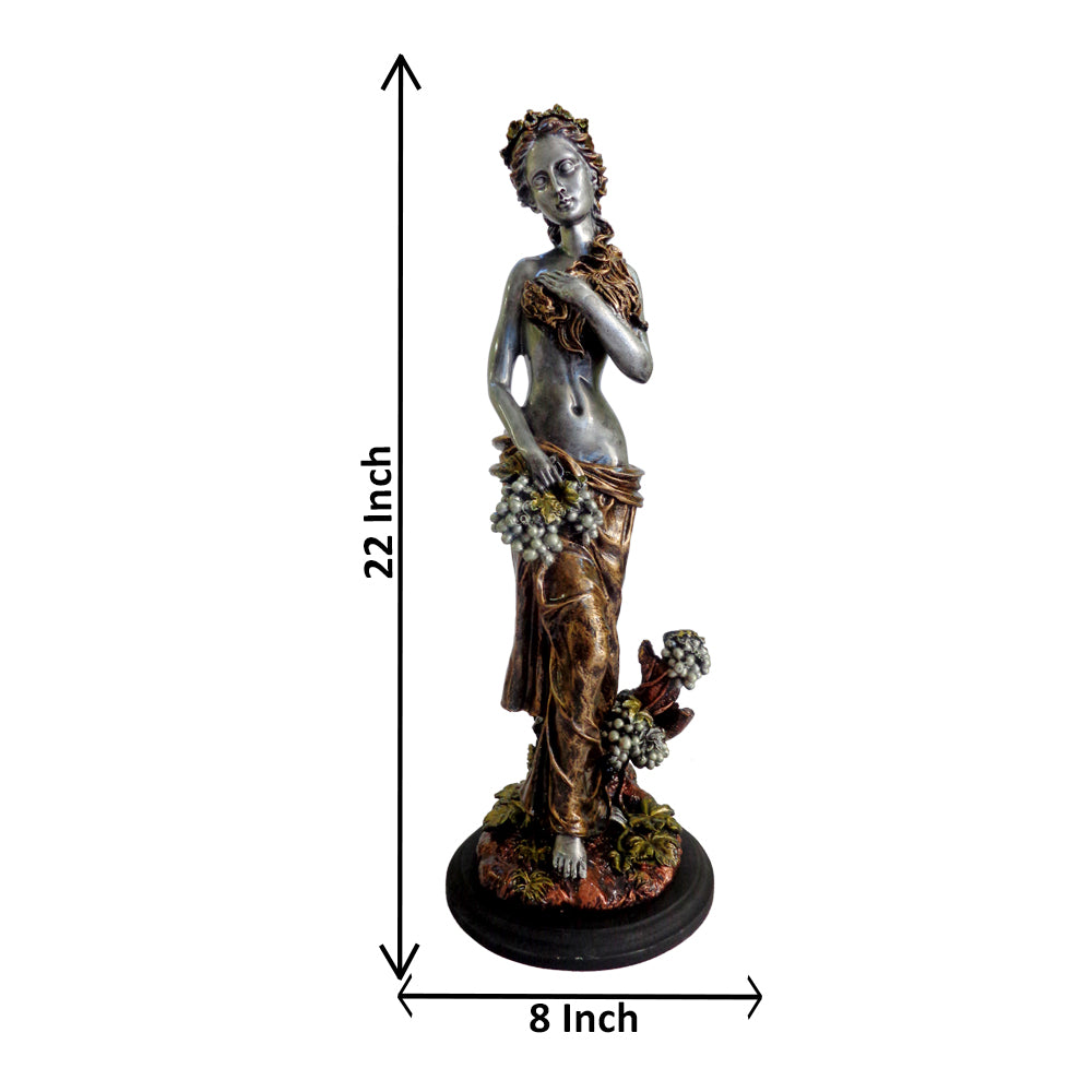 Decorative Lady Statue Showpiece Pearl Silver 55 cm-G57X1226SCSGX